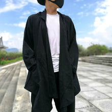 Load image into Gallery viewer, Fashion 2018 Hiphop Men's Cardigan Hoodie Cloak Long Sleeve Autumn Outwear Casual Jacket Cape Coat Men Clothing Black INCERUN