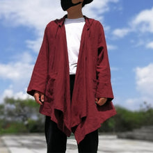 Load image into Gallery viewer, Fashion 2018 Hiphop Men's Cardigan Hoodie Cloak Long Sleeve Autumn Outwear Casual Jacket Cape Coat Men Clothing Black INCERUN