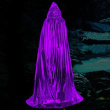 Load image into Gallery viewer, Halloween Cosplay Adult Hooded Robe Cloak Cape Costume Midnight Cloak Witches Cloak Halloween Accessories Multi Color