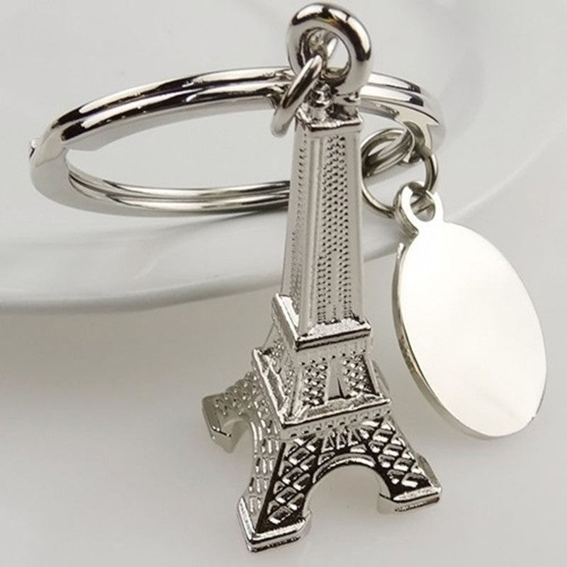Zinc Alloy Eiffel Tower French Souvenir Paris Keychain Keyring Key Chain Ring
