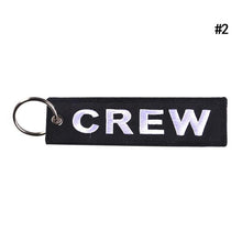 Load image into Gallery viewer, 1Pcs New CREW Flight Embroidery Key Chain Woven Keychain
