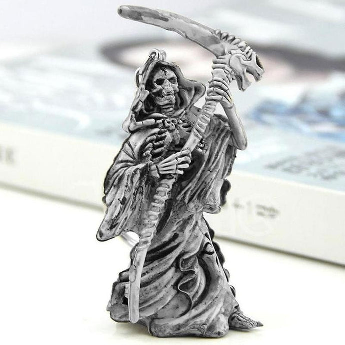 Ghost 3D Grim Reaper Skulls Devils Skeleton Sickle Car Pendant Key Chain Ring