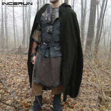 Load image into Gallery viewer, Punk Gothic Trench Mens Long Coats Cloak Hiphop Jacket Outwear Vintage Cape Male Men Clothing Windbreaker Hooded Hombre INCERUN