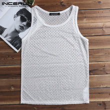 Load image into Gallery viewer, Brand Fashion Transparent Sexy Tank Casual Tee See Through Men Tank Tops Male Camiseta Night Club Dance Unisex Men Clothes