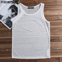 Load image into Gallery viewer, Brand Fashion Transparent Sexy Tank Casual Tee See Through Men Tank Tops Male Camiseta Night Club Dance Unisex Men Clothes